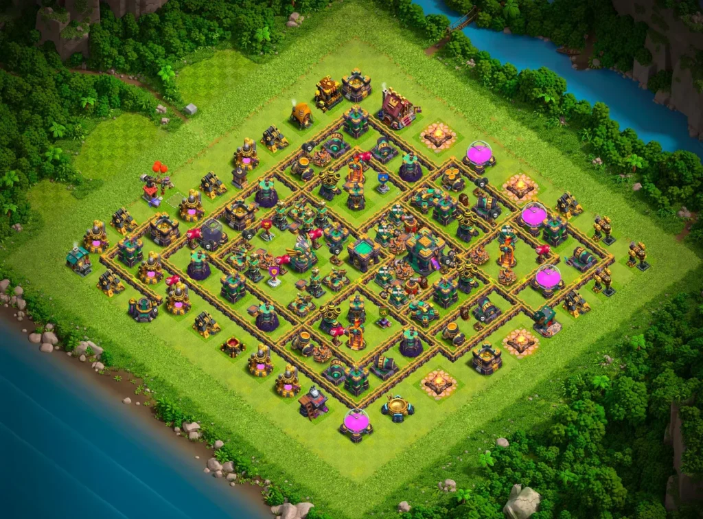 TH14 Ranked Base: Anti-3 Star Asymmetrical Compartment Layout