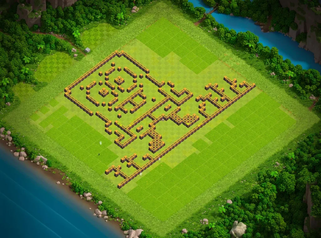 TH14 SpongeBob SquarePants Art Base Design | Creative Clash of Clans Funny Troll Layout