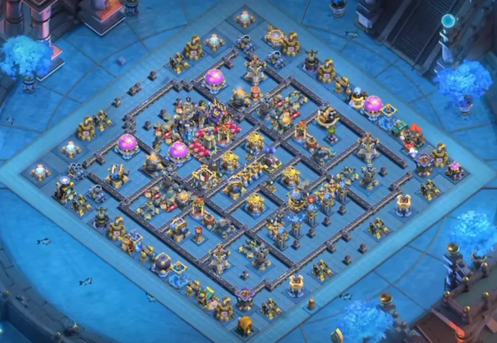 TH18 Anti-Air Base: Asymmetric Multi-Compartment Defensive Grid Layout