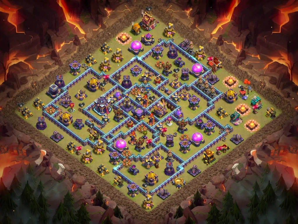 TH15 Anti-3 Star Left-Offset Diamond Layout for Clan Wars and CWL