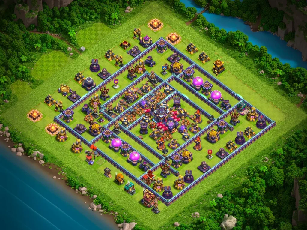 TH15 Ranked Base: Anti-3 Star Concentric Ring Layout