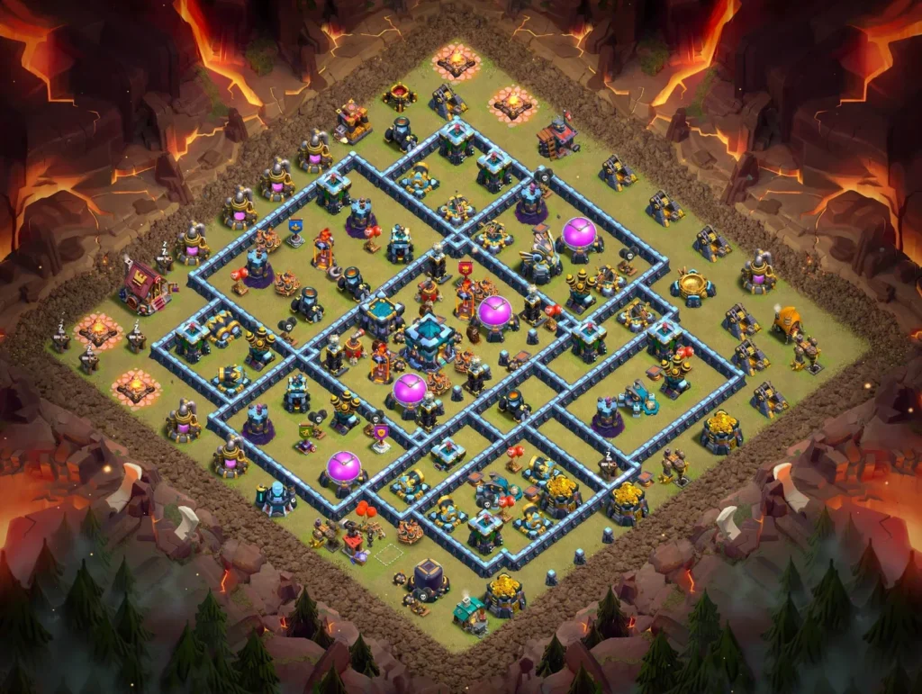 TH13 Anti-3 Star War Base with Balanced Compartments – Competitive CWL Layout 2026