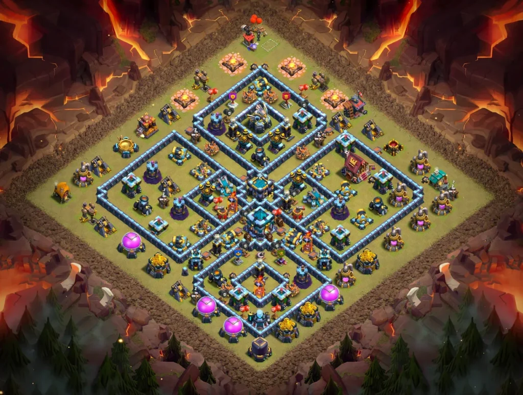 TH13 Anti-3 Star War Base with Symmetrical Geometry – Advanced CWL Layout 2026
