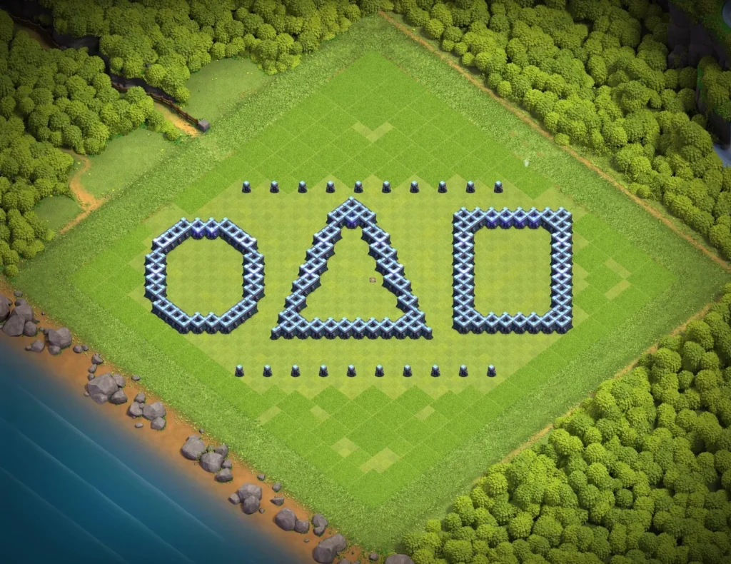 TH13 “Squid Game” Symbols Art Base Design | Creative Clash of Clans Funny Troll Layout