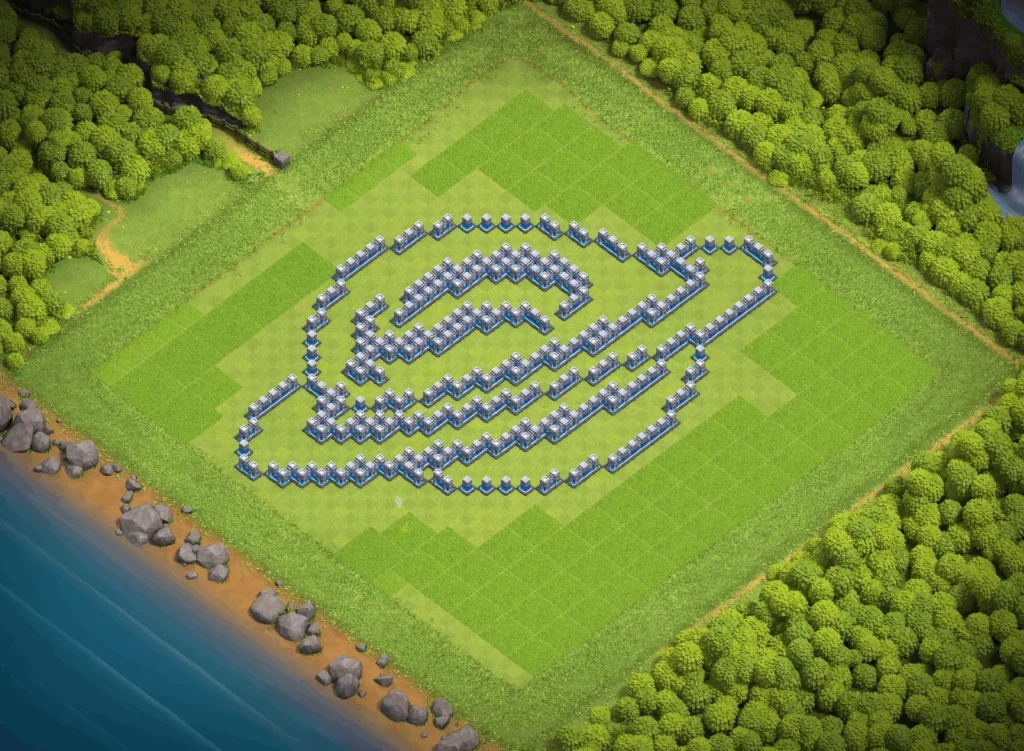TH12 Planet Art Base Design | Creative Clash of Clans Funny Troll Layout