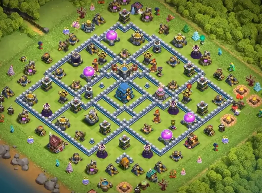 TH12 Ranked Base with Cake-A-Pult — Anti 2 Star Symmetric Diamond Ring Clashiversary Layout (August 2026) + Copy Link