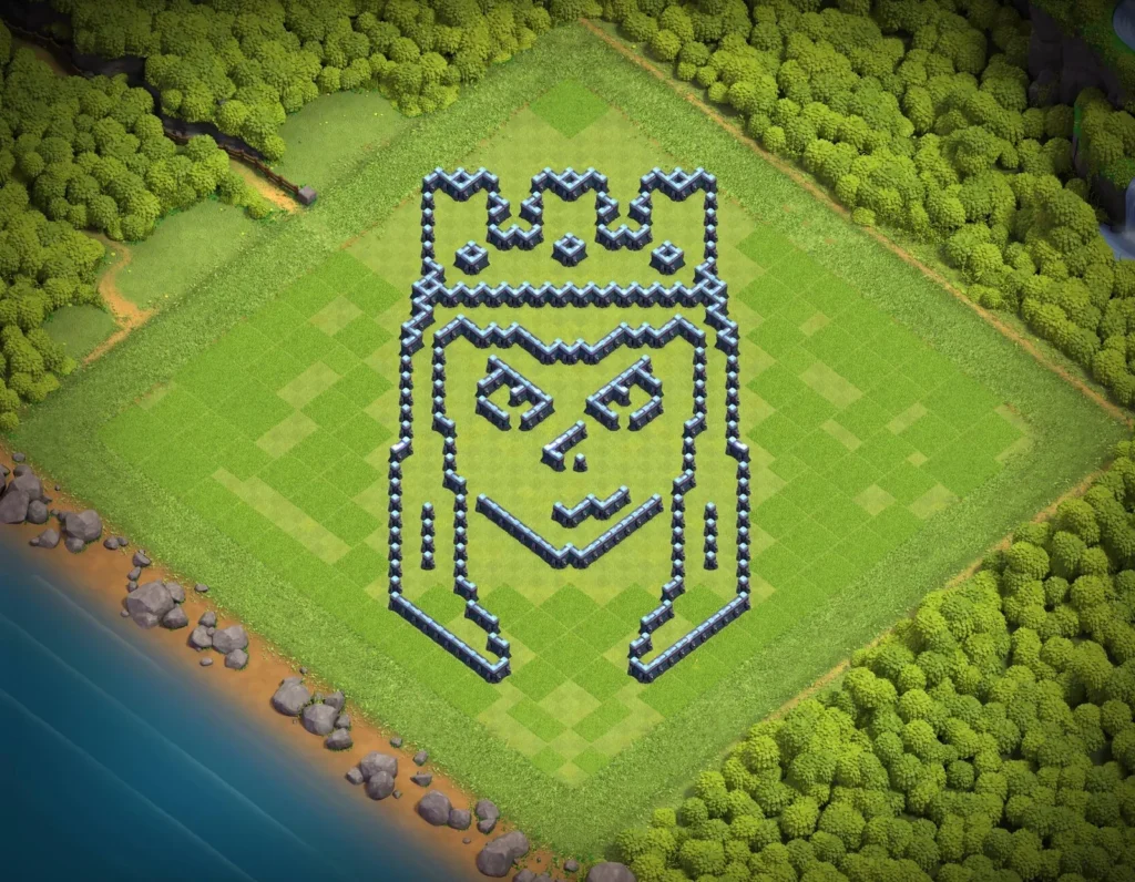 TH13 Archer Queen Art Base Design | Creative Clash of Clans Funny Troll Layout