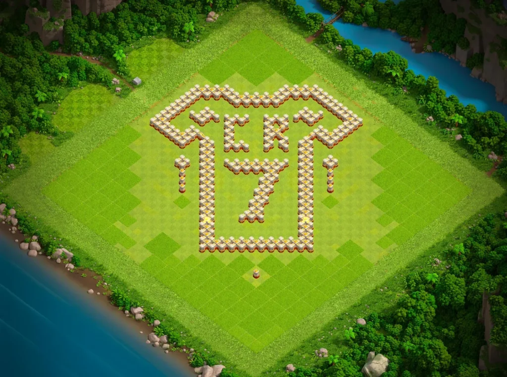 TH16 CR7 Soccer Jersey Art Base Design | Creative Clash of Clans Layout