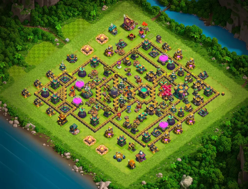 TH14 Farming Base: Centralized Compartment Layout