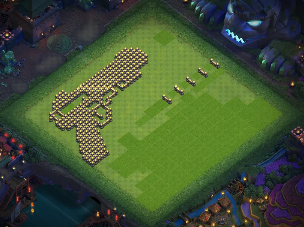 TH17 Funny Art-Base: Creative Pistol Wall Design