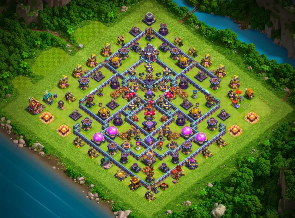 TH15 Ranked Base: Anti-3 Star Concentric Ring Layout
