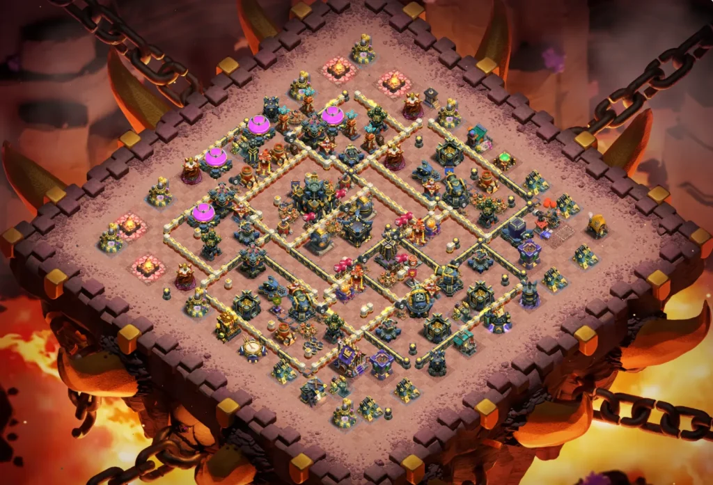 TH17 Ranked Base: Anti-3 Star Offset Core Layout