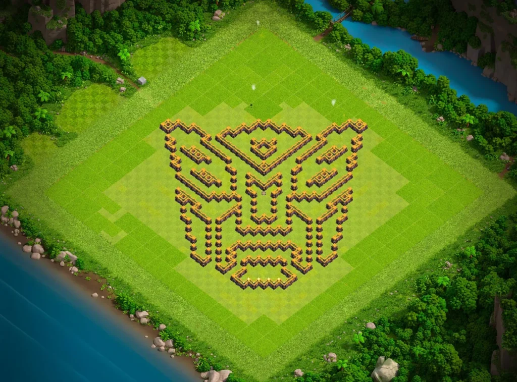 TH14 Autobots Logo Art Base Design | Creative Clash of Clans Funny Troll Layout