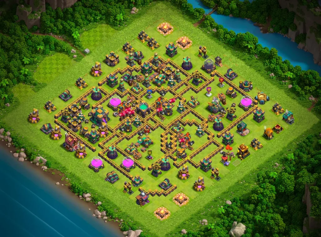 TH14 Ranked Base: Anti-3 Star Asymmetrical Compartment Layout