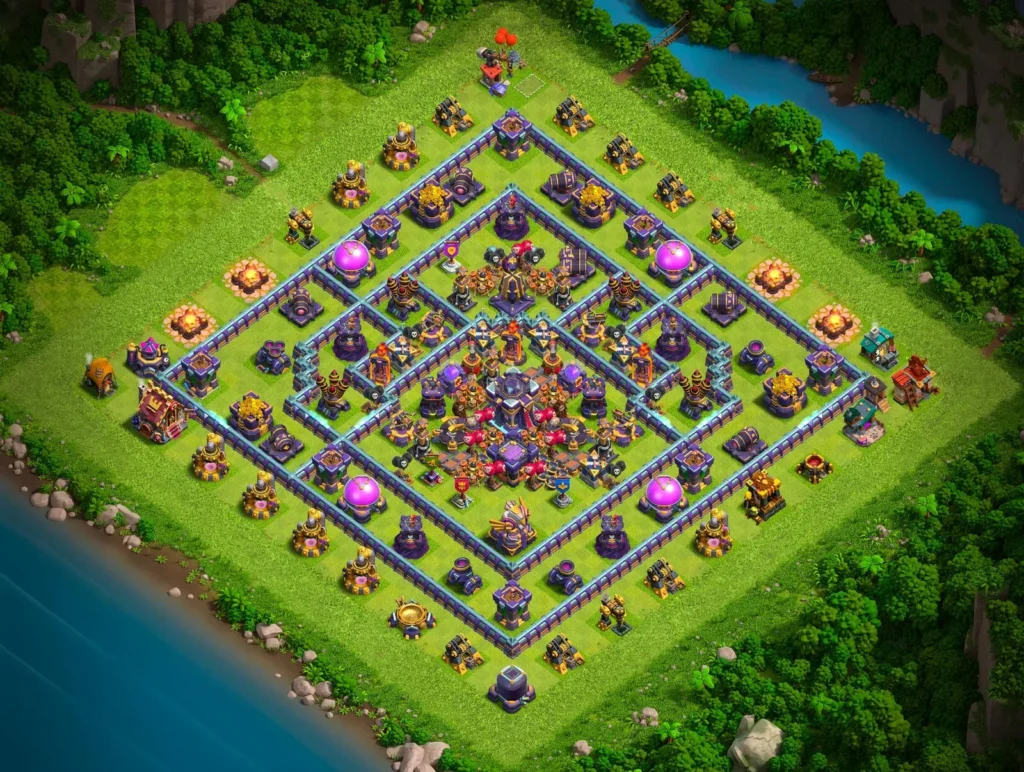 TH15 Ranked Base: Anti-3 Star Concentric Ring Layout