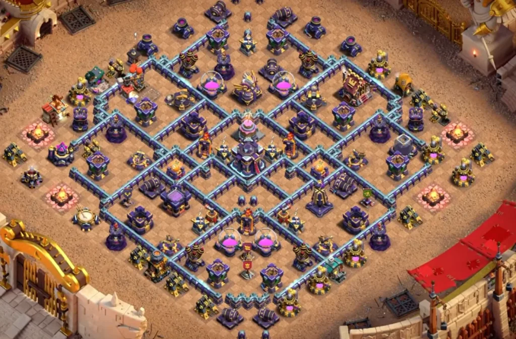 TH15 Ranked Base with Cake-A-Pult — Anti Air / Anti Electro Dragon Symmetric Concentric Ring Layout (August 2026) + Copy Link