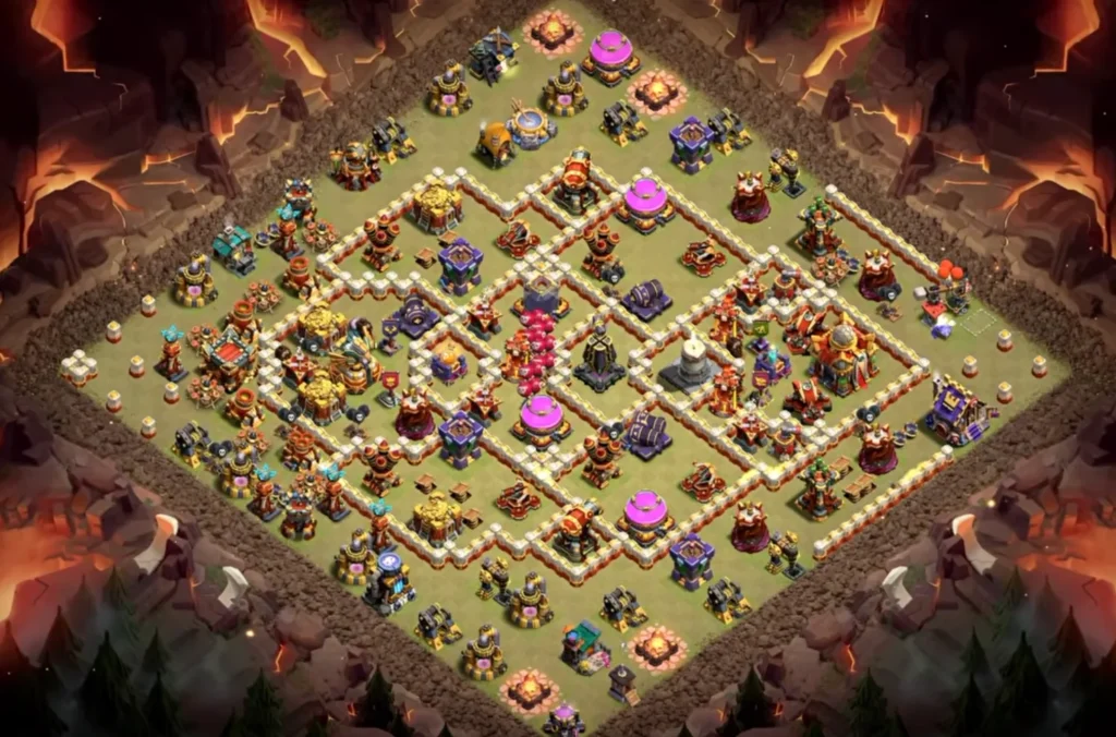 TH16 War Base with Hot Candle — Anti Ground / Anti Root Rider CWL Compact Packed Core Clashiversary Layout (August 2026) + Copy Link