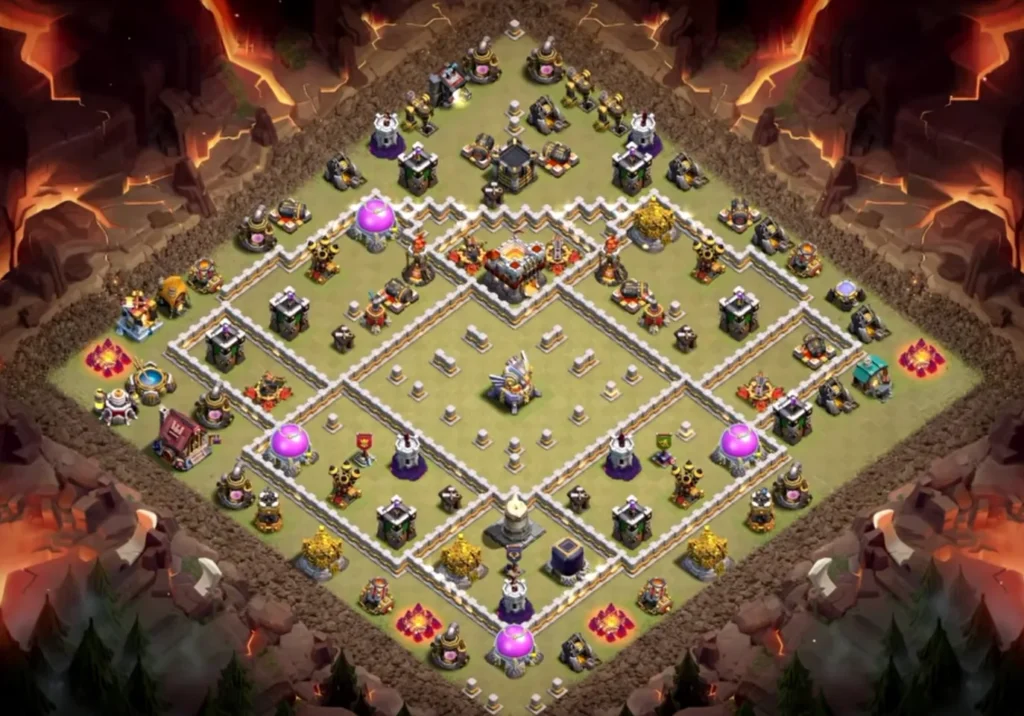 TH11 War Base with Hot Candle — Anti 3 Star CWL Fully Symmetric Boxed Town Hall Clashiversary Layout (August 2026) + Copy Link